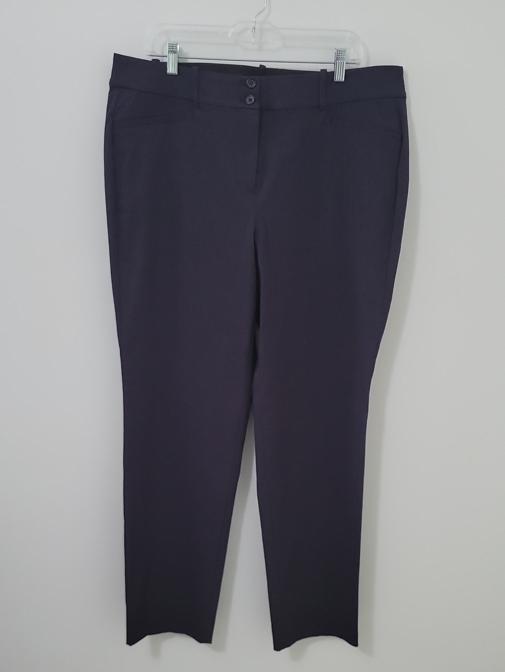 Lane Bryant Straight-Leg Navy Pinstripe, Size 18